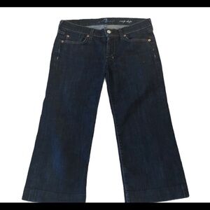 7 for all Mankind DOJO Crop Dark Wash 29X20 Stretch Jean Summer Casual